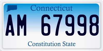 CT license plate AM67998