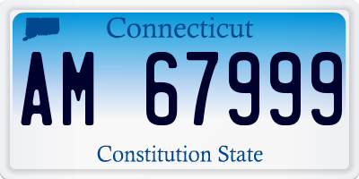 CT license plate AM67999