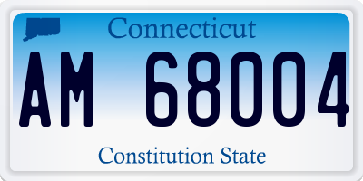 CT license plate AM68004