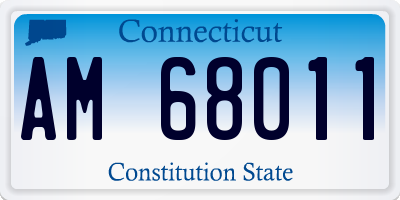 CT license plate AM68011