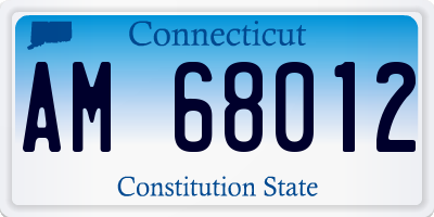 CT license plate AM68012