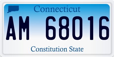 CT license plate AM68016
