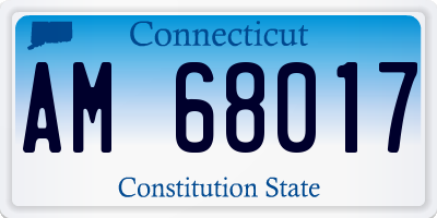 CT license plate AM68017