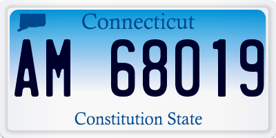 CT license plate AM68019