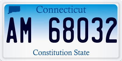 CT license plate AM68032
