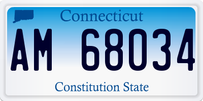 CT license plate AM68034