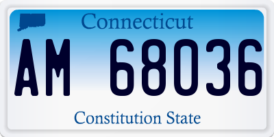 CT license plate AM68036