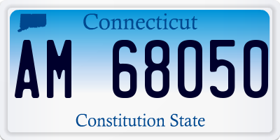 CT license plate AM68050