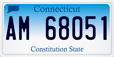 CT license plate AM68051