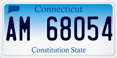 CT license plate AM68054