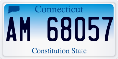 CT license plate AM68057