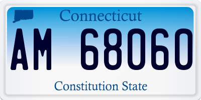 CT license plate AM68060