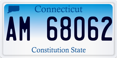CT license plate AM68062