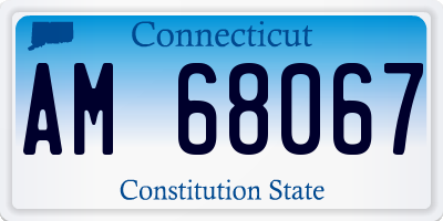 CT license plate AM68067