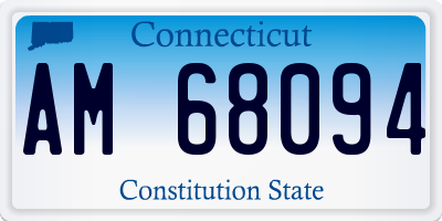 CT license plate AM68094