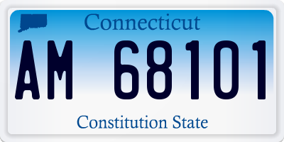 CT license plate AM68101