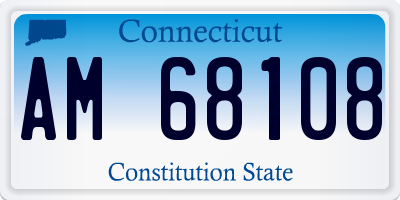 CT license plate AM68108