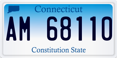 CT license plate AM68110