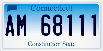 CT license plate AM68111