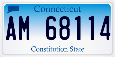 CT license plate AM68114