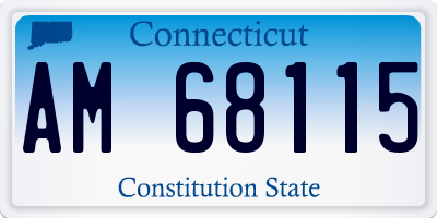 CT license plate AM68115