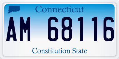 CT license plate AM68116