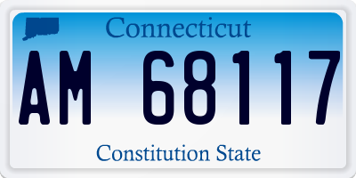 CT license plate AM68117
