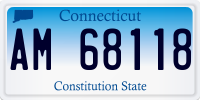 CT license plate AM68118
