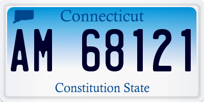 CT license plate AM68121