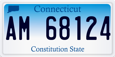 CT license plate AM68124