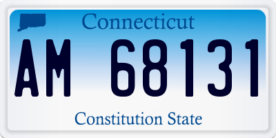 CT license plate AM68131