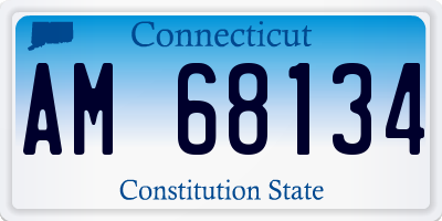 CT license plate AM68134