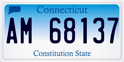 CT license plate AM68137