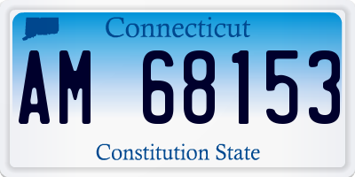 CT license plate AM68153