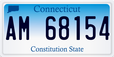 CT license plate AM68154