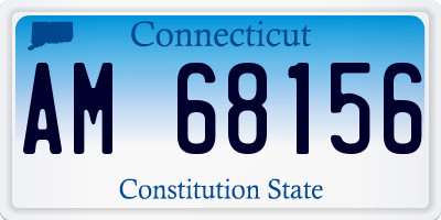 CT license plate AM68156