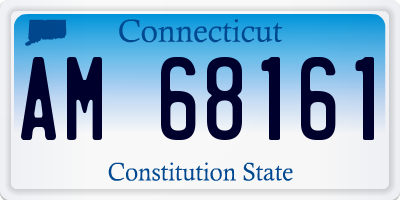 CT license plate AM68161