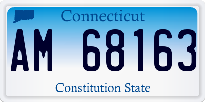 CT license plate AM68163