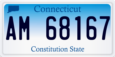 CT license plate AM68167