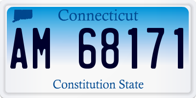 CT license plate AM68171