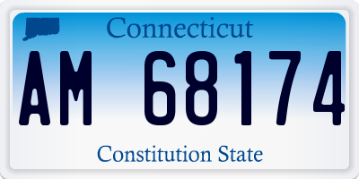 CT license plate AM68174
