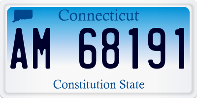CT license plate AM68191