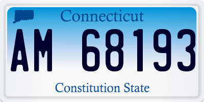 CT license plate AM68193