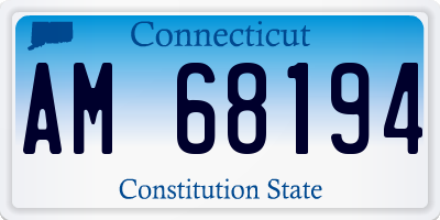 CT license plate AM68194
