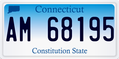 CT license plate AM68195