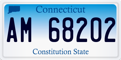 CT license plate AM68202