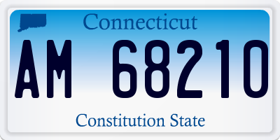 CT license plate AM68210