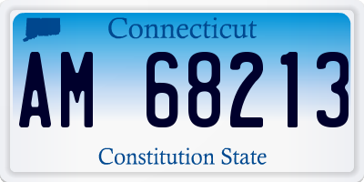 CT license plate AM68213