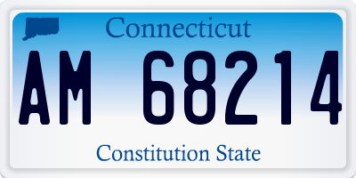 CT license plate AM68214