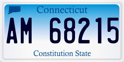 CT license plate AM68215
